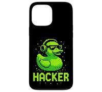 Hacker Cyber Security Pixel Art Duck Programmatore di hacking Custodia per iPhone 13 Pro Max