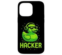 Hacker Cyber Security Pixel Art Duck Programmatore di hacking Custodia per iPhone 14 Pro Max