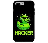 Hacker Cyber Security Pixel Art Duck Programmatore di hacking Custodia per iPhone 7 Plus/8 Plus
