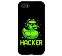 Hacker Cyber Security Pixel Art Duck Programmatore di hacking Custodia per iPhone SE (2020) / 7 / 8