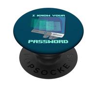 Hacker Cybersecurity Conosci la tua password Funny Network Admin PopSockets PopGrip Adesivo