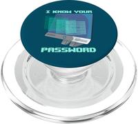 Hacker Cybersecurity Conosci la tua password Funny Network Admin PopSockets PopGrip per MagSafe