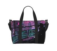 Hacker Era Borsa da viaggio a mano con cerniera Weekender Borsa da notte per donne uomini Carry On