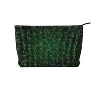 Hacker Era Borsa per il trucco multifunzionale in velluto a coste con chiusura a cerniera, 22 x 7 x 17 cm, per viaggi, campeggio, vacanze, fitness, Nero , Taglia unica