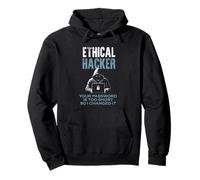 Hacker etico Divertente La Tua Password Troppo Breve Cybersecurity Felpa con Cappuccio