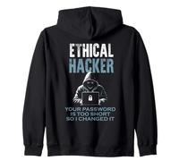 Hacker etico Divertente La Tua Password Troppo Breve Cybersecurity Felpa con Cappuccio