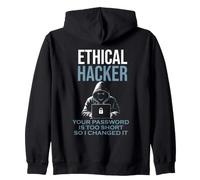 Hacker etico Sarcastico La Tua Password è Troppo Breve Divertente Felpa con Cappuccio