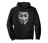 Hacker Mask Picture from Words Freedom Over Fear Felpa con Cappuccio