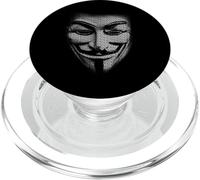 Hacker Mask Picture From Words Freedom Over Fear PopSockets PopGrip per MagSafe