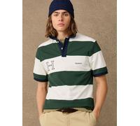Hackett Hackett Classic Fit Short Sleeve Striped Polo Shirt small verde
