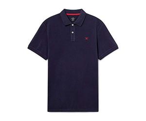 Hackett London Slim Fit Logo Maglietta Polo, Blu (Navy), S Uomo