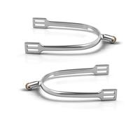 HackFond Speroni inglesi da uomo, resistenti speroni in zinco da 20 mm (3/4 '') collo con racchetta girevole, ideale per dressage e cavalli sensibili, aiuta nel salto e negli eventi, accessorio per