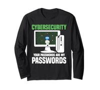 Hacking Programmatore Password Cyber Security Hacker Maglia a Manica