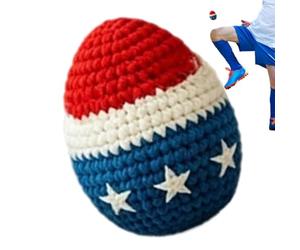 Hacky palla lavorata a maglia 4 luglio bandiera americana 250 patriottica | Sacchetti per footbag Hacky Ball per pratica individuale, giochi di gruppo, feste, adulti e bambini
