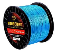 HACLEN 16 Strand PE Intrecciata Intrecciata, 2000 M (2187 Anni), 40-300 Libbre, Superline Resistente All'abrasione, Diametro Sottile, Allungamento Zero,Blu,150LB/0.7mm