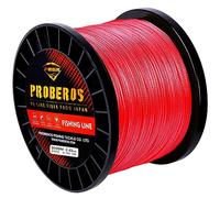 HACLEN 16 Strand PE Intrecciata Intrecciata, 2000 M (2187 Anni), 40-300 Libbre, Superline Resistente All'abrasione, Diametro Sottile, Allungamento Zero,Rosso,40LB/0.28mm