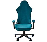 HACLEN Coprisedia Da Gaming Velluto Rivestimento Per Sedia Da Gioco Stretch Ergonomico Coprisedia Per Sedia Da Gaming Lavabile Fodera Per Sedia Da Gioco Rimovibile -blu