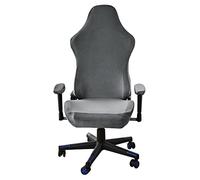 HACLEN Coprisedia Da Gaming Velluto Rivestimento Per Sedia Da Gioco Stretch Ergonomico Coprisedia Per Sedia Da Gaming Lavabile Fodera Per Sedia Da Gioco Rimovibile -grigio scuro