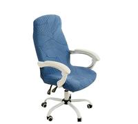 HACLEN Coprisedia elasticizzato, per sedia girevole da ufficio e ufficio, in spandex a prova di gatto, antigraffio, morbido, lavabile, con cerniera (blu acqua, L)