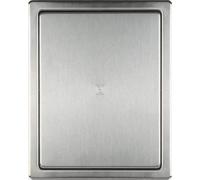 Haco - Coperchio in acciaio spazzolato con telaio di montaggio 200 x 250 mm