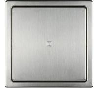 Haco - Coperchio per quadro di ispezione (acciaio spazzolato, con telaio incassato, 200 x 200 mm)