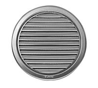 Haco VM-150-N - Griglia di ventilazione rotonda in acciaio inox - con flangia/tubo di collegamento e zanzariera - Diametro copertura: 180 mm