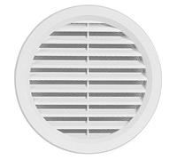 Haco VM140 - Griglia rotonda per ventilazione, in plastica, con flangia / bocchettone e protezione dagli insetti, 144 mm