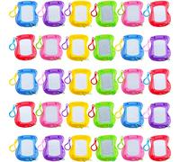 Haconba 30 mini lavagne da disegno magnetiche cancellabili, da viaggio, piccole lavagne da disegno, pittura, schizzi, con portachiavi, per bambini, compleanni, aule, feste, sacchetti regalo, 6 colori