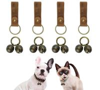 HACRAHO Campanello in rame per collare per cani, 8 campane di sicurezza per animali domestici, in ottone forte, in puro rame, suono chiaro, non arrugginisce, con clip a scatto