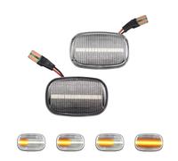Hacreyatu 2 Frecce laterali a LED dinamiche con certificazione T-oyota Corolla RAV4 Prius Yaris Camry Vios Hilux Allex Avensis Celica Supra Mk4 (bianco)