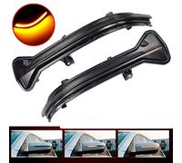 Hacreyatu 2 Pezzi LED Dinamico Indicatori di direzione Indicatore specchietto retrovisore Specchietto laterale Lampeggiatore Compatibile con G11 G12 G30 G31 G38 G32 G14 G15 G16 G20 M5 F90 (Nero)