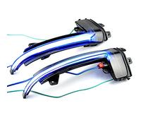 Hacreyatu dinamiche indicatori di direzione una coppia specchio luci led per A-udi A4 B8 A5 A6 A8 Q3 A3 8P (B8 (blu - giallo))
