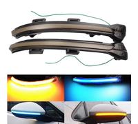 Hacreyatu Indicatori di direzione dinamici a LED nello specchietto retrovisore per Golf 7 MK7 GTI 7 R 7.5 Golf Sportsvan Touran L II (Blu-Giallo)