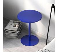 HACSYP Tavolino piccolo for piccoli spazi, tavolino da cocktail moderno con piedistallo rotondo for Martini Coffee, for soggiorno, camera da letto, divano, poltrona, patio(Blue B,40x40x72cm)