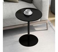 HACSYP Tavolino piccolo for piccoli spazi, tavolino da cocktail moderno con piedistallo rotondo for Martini Coffee, for soggiorno, camera da letto, divano, poltrona, patio(Schwarz,40x40x62cm)