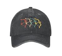 HACXZ Arco da tiro con L'Arco, Caccia, Freccia, Regalo per arcieri per Uomo e Donna, Cappello da Cowboy Nero, Berretto da Baseball Lavato Regolabile per Uomo e Donna