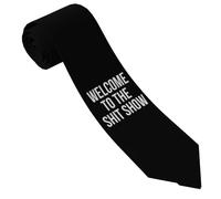 HACXZ Benvenuti a The Shit Show Ties For Men, uomo divertenti - uomo in seta per affari e feste, abbigliamento classico ed elegante, formale e casual