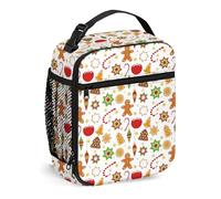 HACXZ Borsa termica per il pranzo con motivo omino di pan di, riutilizzabile, adatta a donne e uomini, per l