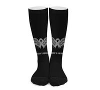 HACXZ Calze a compressione al ginocchio per uomo e donna con logo Parkinson's Awareness Wing, confezione da 1 paio, ideali per sport, corsa, lavoro, escursionismo, ciclismo e viaggi.
