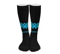 HACXZ Calze a compressione al ginocchio unisex Awareness Wing da donna e da uomo, confezione da 1 paio, ideali per sport, corsa, lavoro, escursionismo, ciclismo e viaggi.