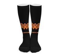 HACXZ Calze a compressione al ginocchio unisex con logo Leukemia Cancer Awareness Wing per uomo e donna, confezione da 1 paio, ideali per sport, corsa, lavoro, escursionismo, ciclismo e viaggi.