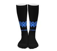 HACXZ Calze a compressione al ginocchio unisex con motivo Diabetes Awareness Wing per uomo e donna, confezione da 1 paio, ideali per sport, corsa, lavoro, escursionismo, ciclismo e viaggi.