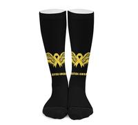 HACXZ Calze a compressione al ginocchio unisex con motivo Spina Bifida Awareness Wing per uomo e donna, confezione da 1 paio, ideali per sport, corsa, lavoro, escursionismo, ciclismo e viaggi.