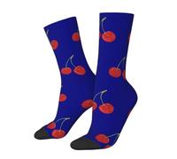 HACXZ Calzini con ciliegie, calzini in cotone comodi e originali, divertenti e casual, perfetti come regalo.