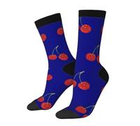 HACXZ Calzini con ciliegie, calzini in cotone comodi e originali, divertenti e casual, perfetti come regalo.