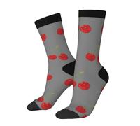 HACXZ Calzini con ciliegie, calzini in cotone comodi e originali, divertenti e casual, perfetti come regalo.