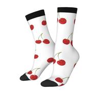 HACXZ Calzini con ciliegie, calzini in cotone comodi e originali, divertenti e casual, perfetti come regalo.