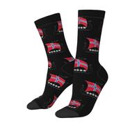 HACXZ Calzini norvegesi con nave da guerra vichinga, calzini in cotone comodi e originali, divertenti e casual, perfetti come regalo.