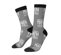 HACXZ Calzini Una giornata senza matematica è come scherzare, calzini in cotone comodi e originali, calzini casual divertenti, idea regalo