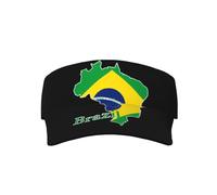 HACXZ Cappelli con Visiera per Il Brasile, Berretto da Baseball con Bandiera del Brasile, Cappello da Sole Brasiliano per Ciclismo ed Escursionismo.